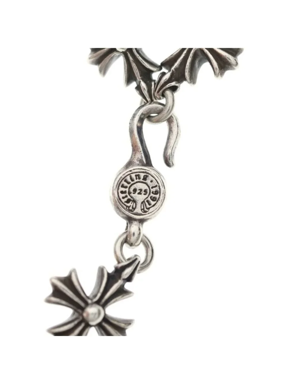 Chrome Hearts CO CH Plus Cutout Bracelet Silver